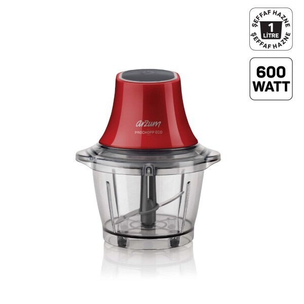 Arzum AR1035 Prochopp Eco Doğrayıcı 600W, 1L Doğrama Haznesi, Kırmızı