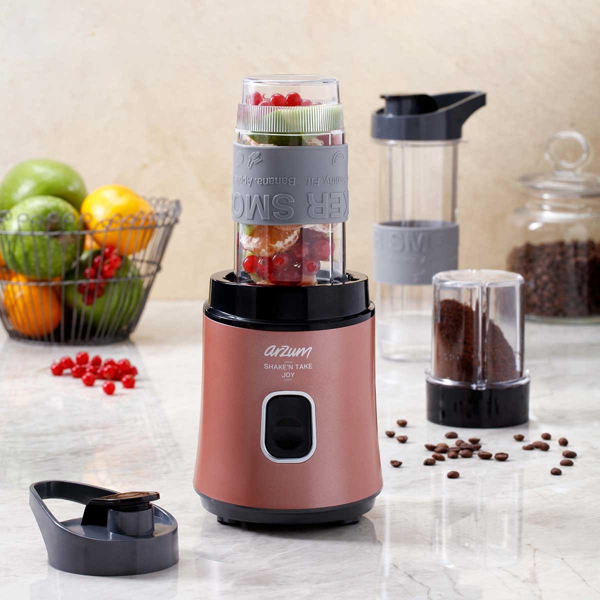 Arzum AR1101 Shake'N Take Joy Kişisel Blender Seti, Gün Batımı