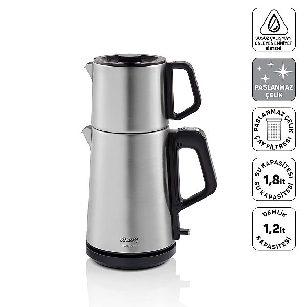 Arzum AR3149 Teacharm Çay Makinesi, İnox