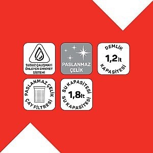 Arzum AR3149 Teacharm Çay Makinesi, İnox