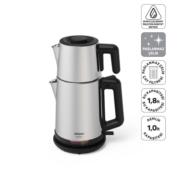 Arzum AR3158 Arzum Neosteel Inox Çay Makinesi