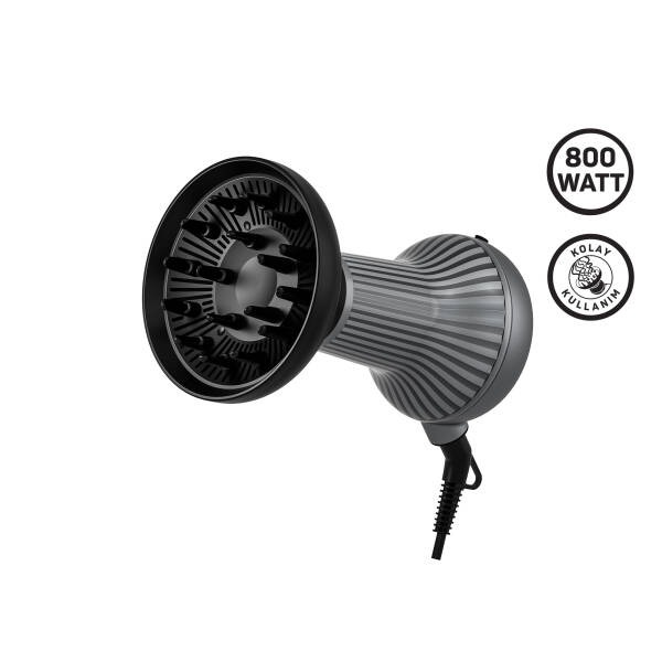 Arzum AR5124 Trendcare Curly 800W Saç Kurutma Makinesi, Difüzör Başlıklı, Bukle Belirginleştirici