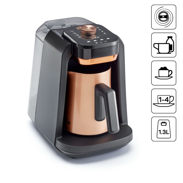 Arzum OK0036 Okka Rich Pro Plus Su Hazneli Türk Kahvesi Makinesi, Bakır