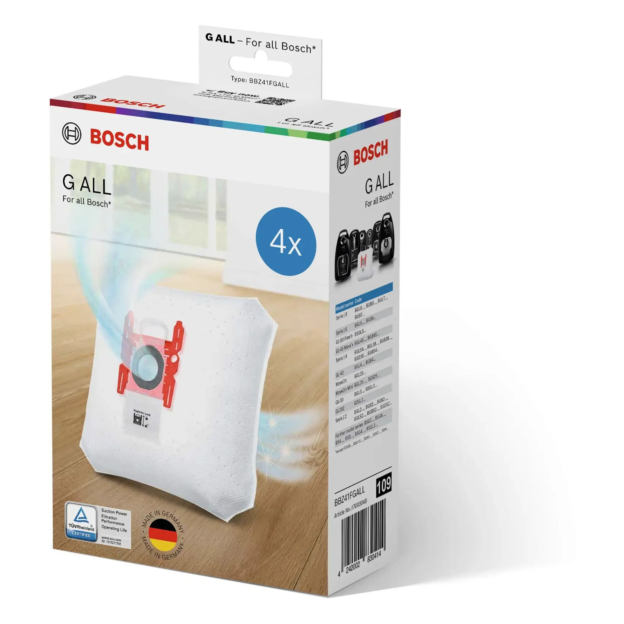 Bosch BBZ41FGALL Vacuum cleaner dustbag PowerProtect Type G ALL