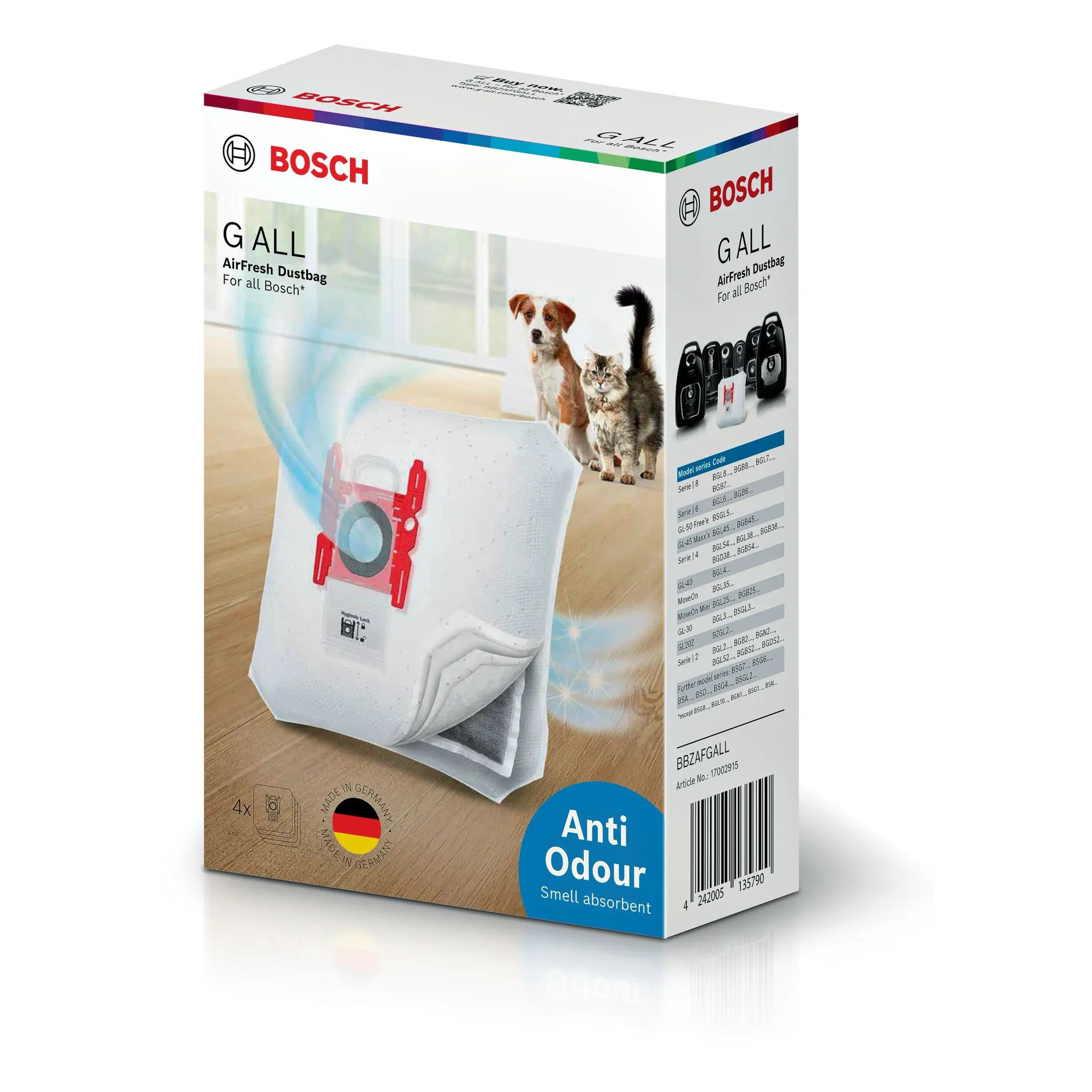 Bosch BBZAFGALL Vacuum cleaner dustbag AirFresh G ALL