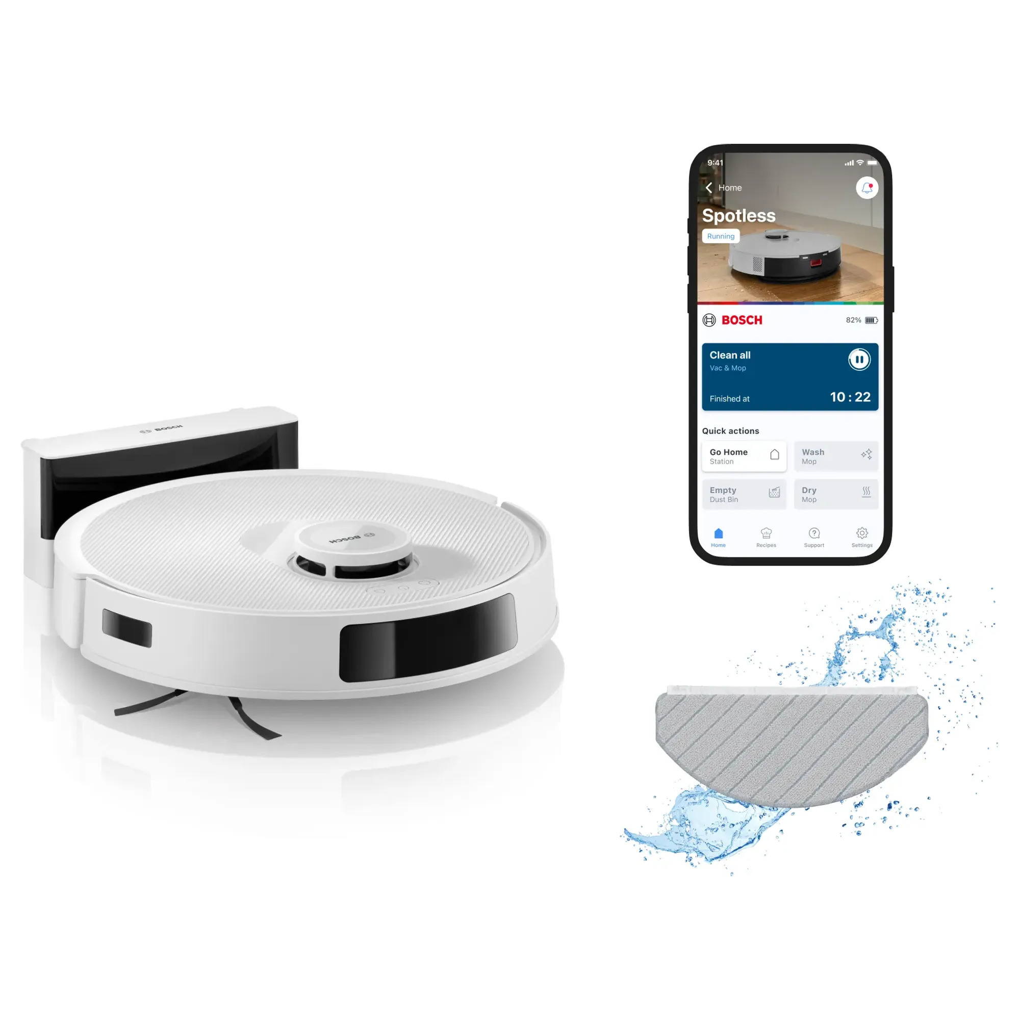 Bosch BCRC1W Robot Süpürge Spotless