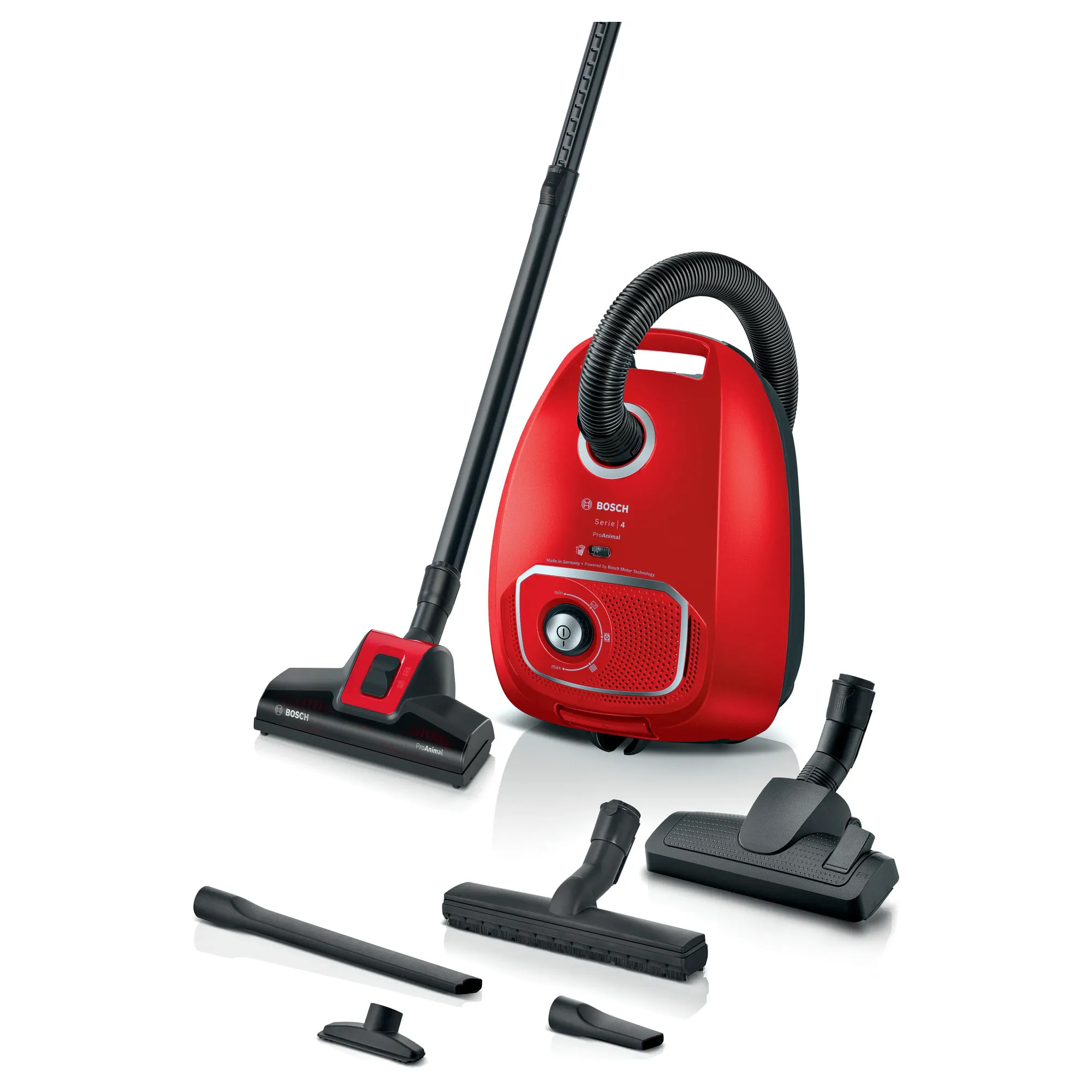Bosch BGL41PET2H Serie 4 Toz torbalı Süpürge ProAnimal Kırmızı
