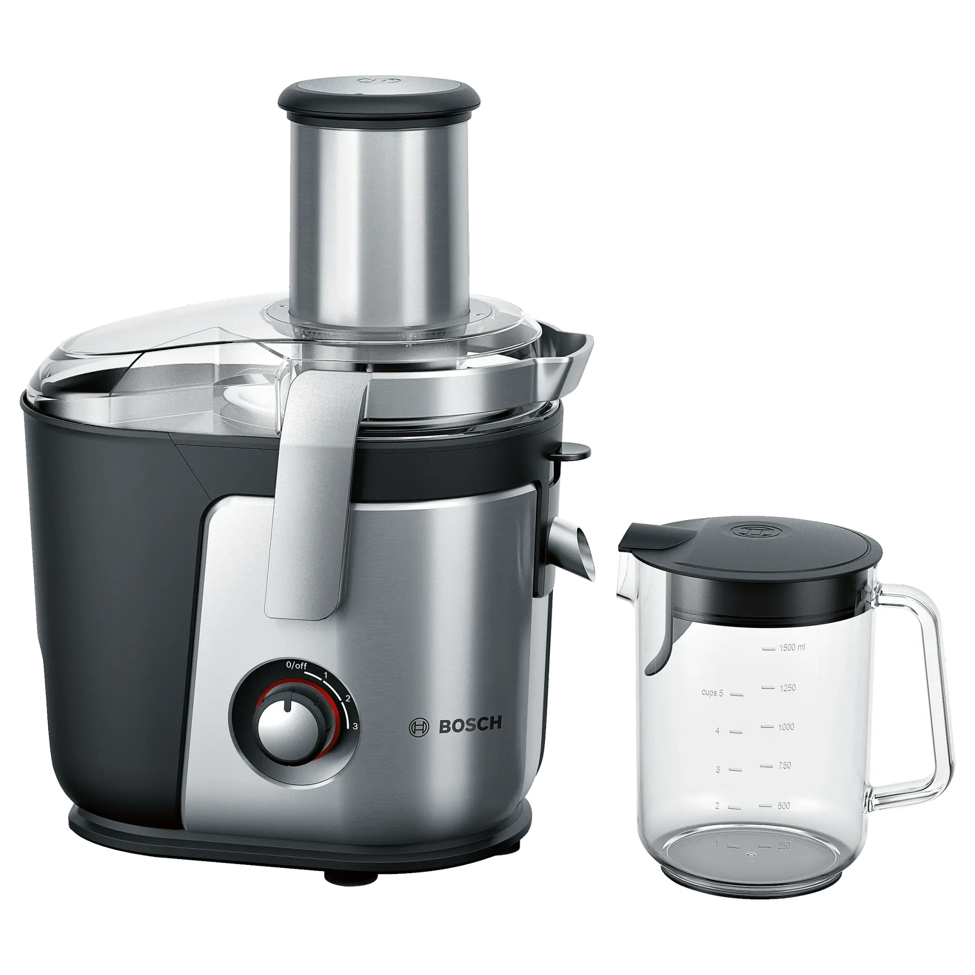 Bosch MES4010 VitaJuice Geleneksel Katı Meyve Sıkacağı VitaJuice 4 1200 W Gümüş, Siyah