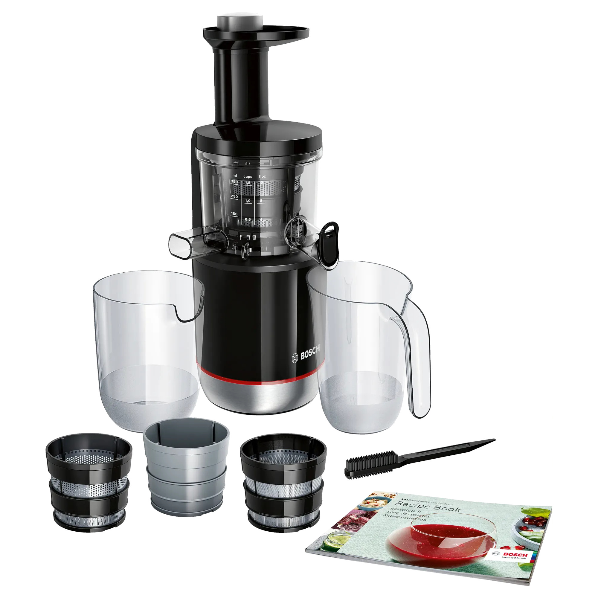 Bosch MESM731M VitaExtract Yavaş Sıkım Katı Meyve Sıkacağı VitaExtract 150 W Siyah, Paslanmaz çelik