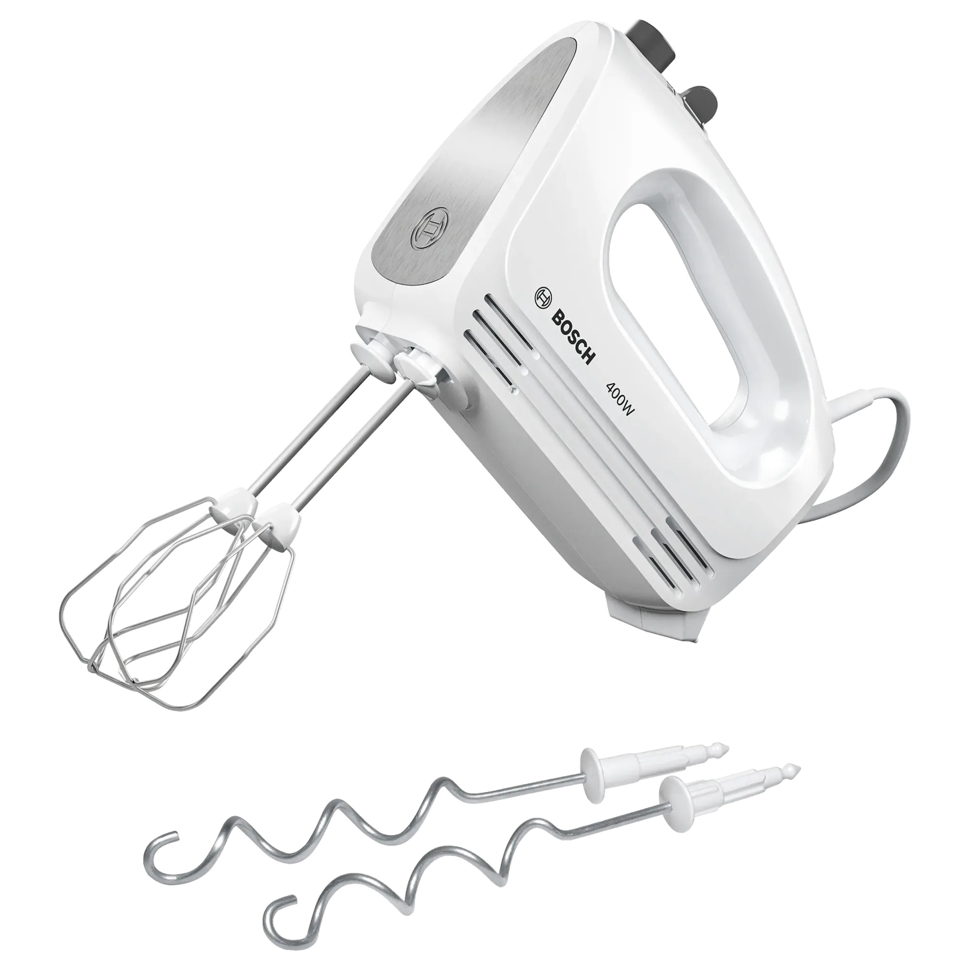 Bosch MFQ24200 El Mikseri CleverMixx 400 W Beyaz, Paslanmaz çelik