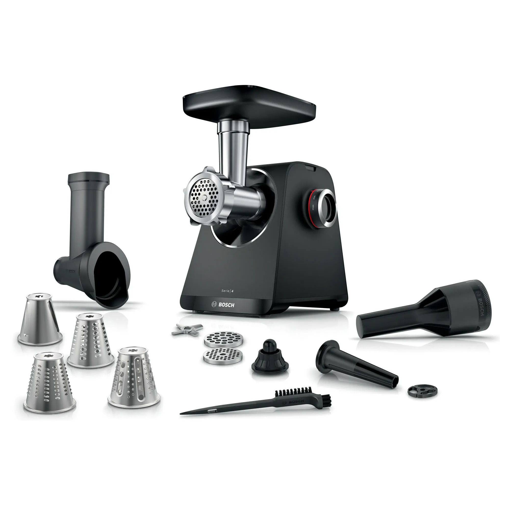 Bosch MFWS440B Serie 4 Gıda Kıyma Makinesi MultiPower 1900 W Siyah, Siyah