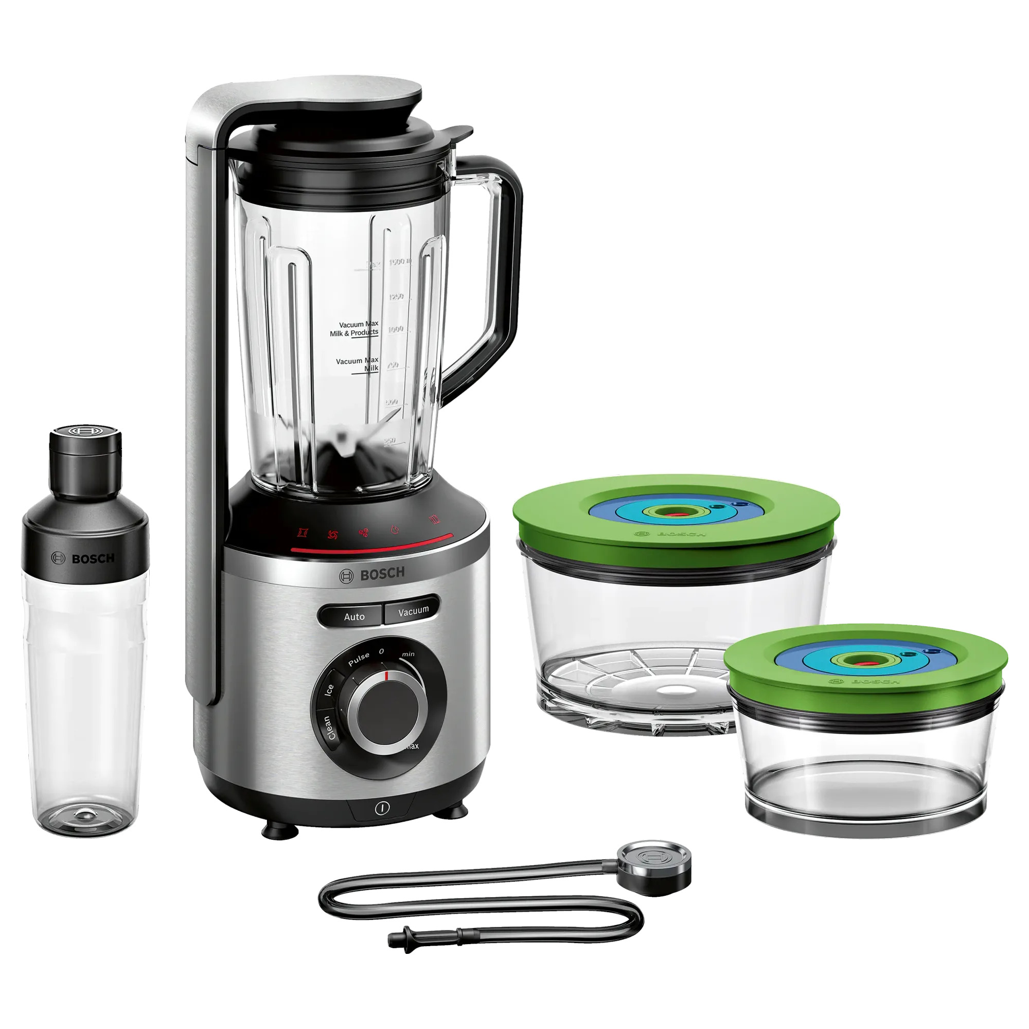 Bosch MMBV625M Serie 8 Vakumlu blender VitaPower 1000 W Gümüş