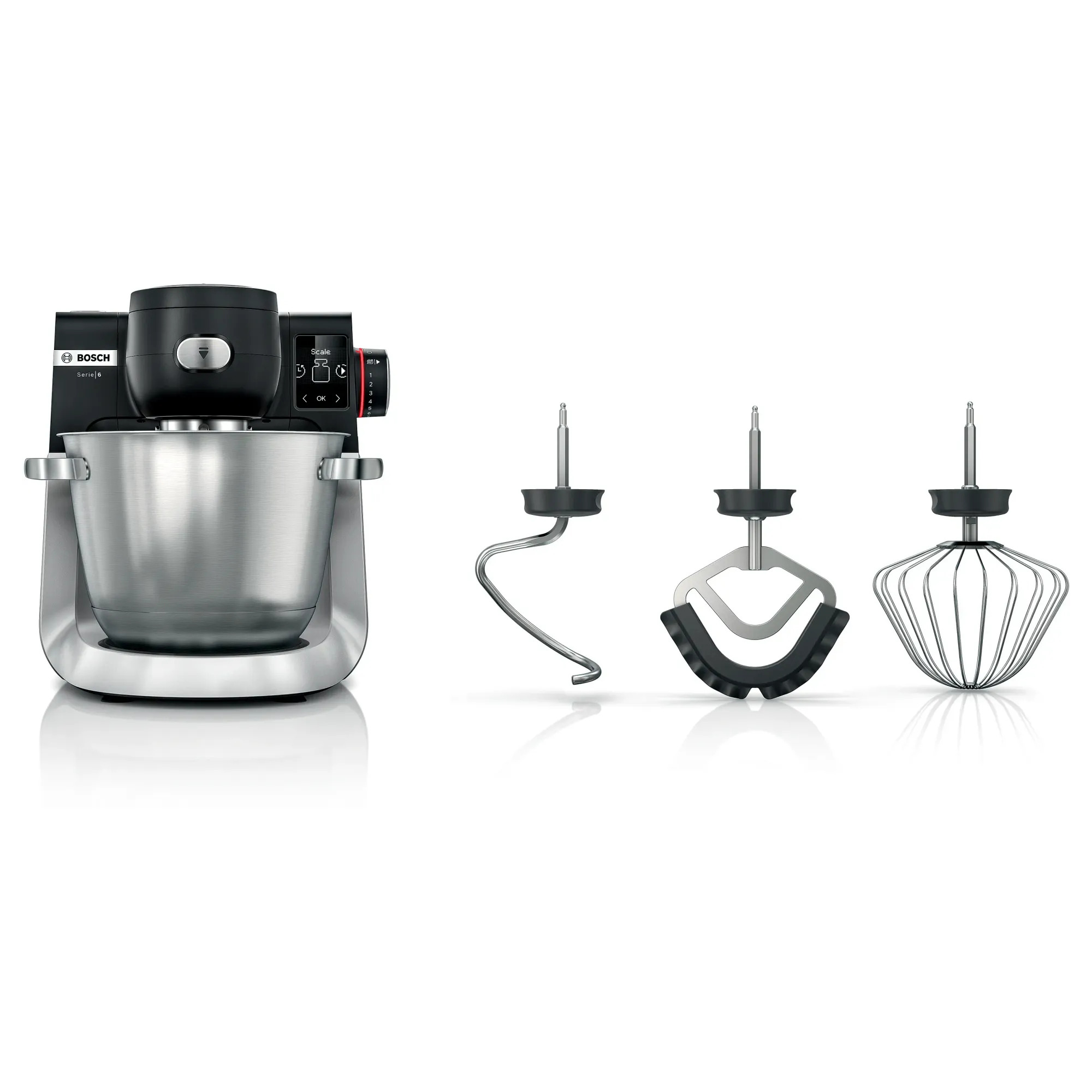 Bosch MUMS6ZS00 Serie 6 Mutfak Makinesi 1600 W Siyah, Paslanmaz çelik