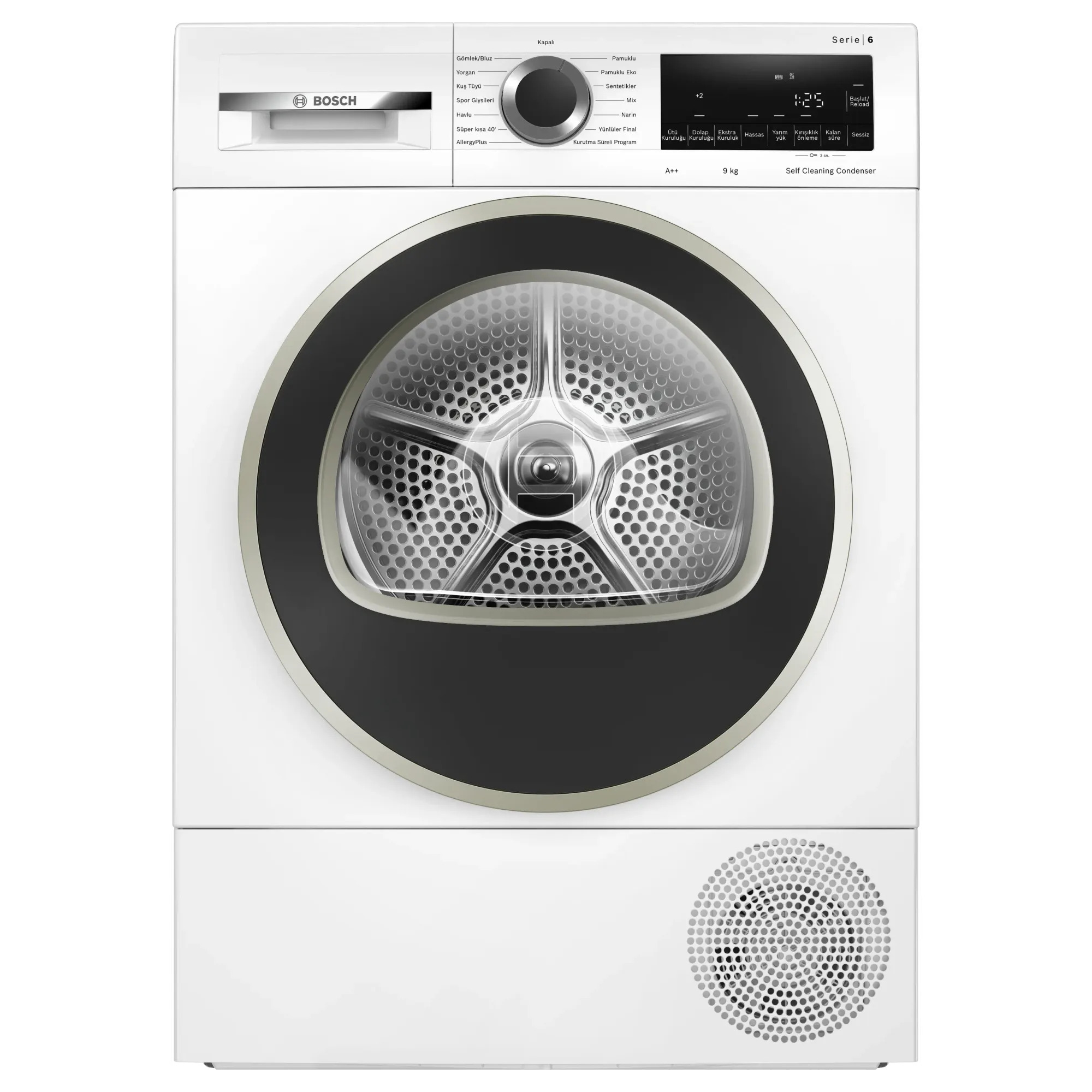 Bosch WQG244C1TR Serie 6 E Enerji Sınıfı 9 Kg Çamaşır Kurutma Makinesi