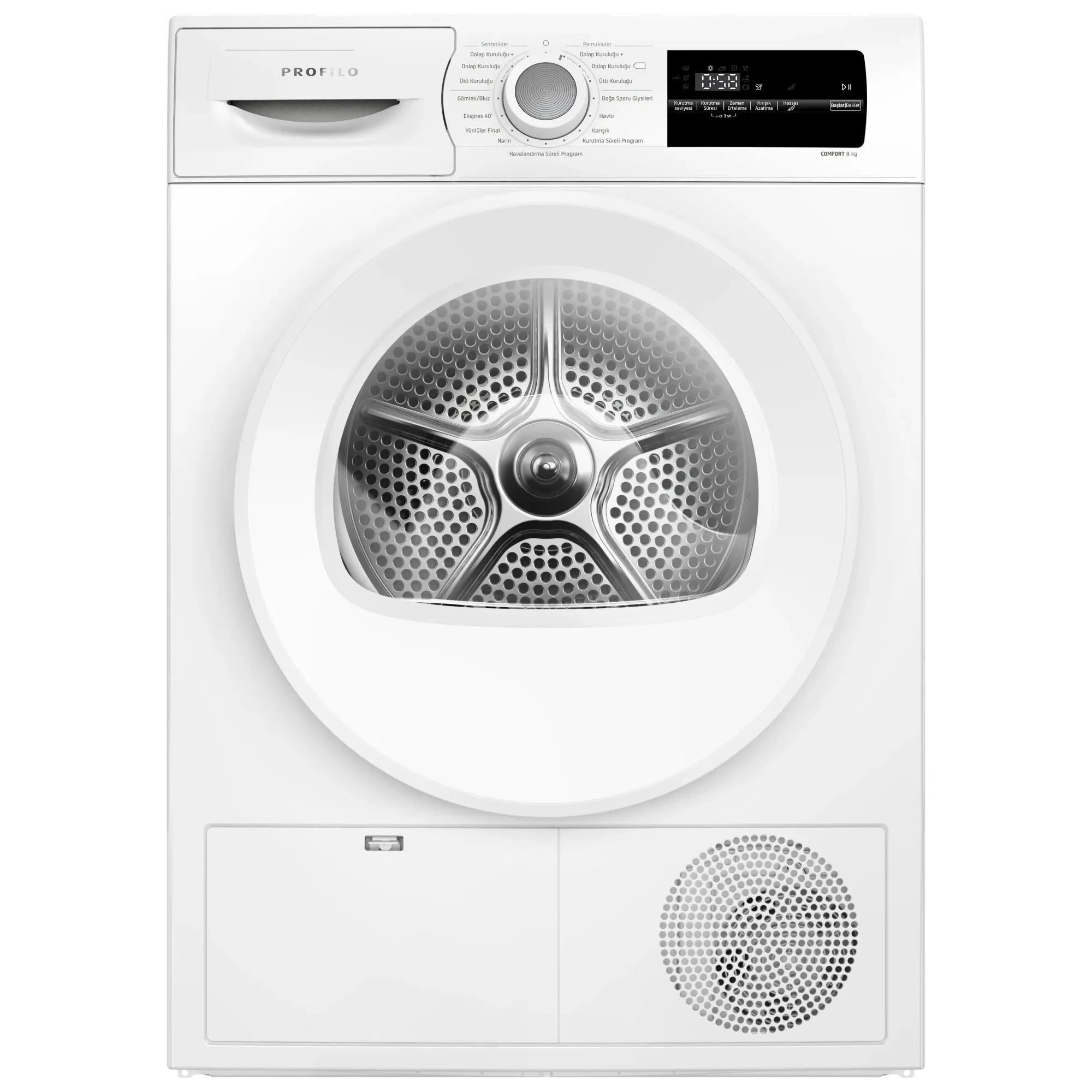 Profilo KM8613HTR E Enerji Sınıfı 8 Kg Isı Pompalı Çamaşır Kurutma Makinesi